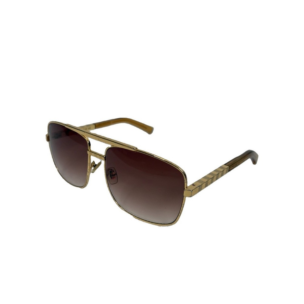 LOUIS VUITTON MENS Attitude Pilot Square Sunglasses Z0259U 948 GOLD Gradient